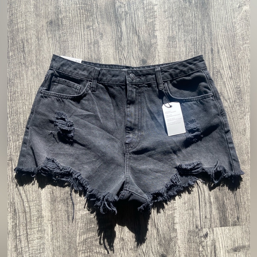 Retro High Rise Jean Shorts (29)